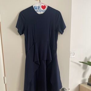 Blue asymmetrical dress